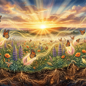 First Light Ecosystem – Sunrise Pollinator Awakening